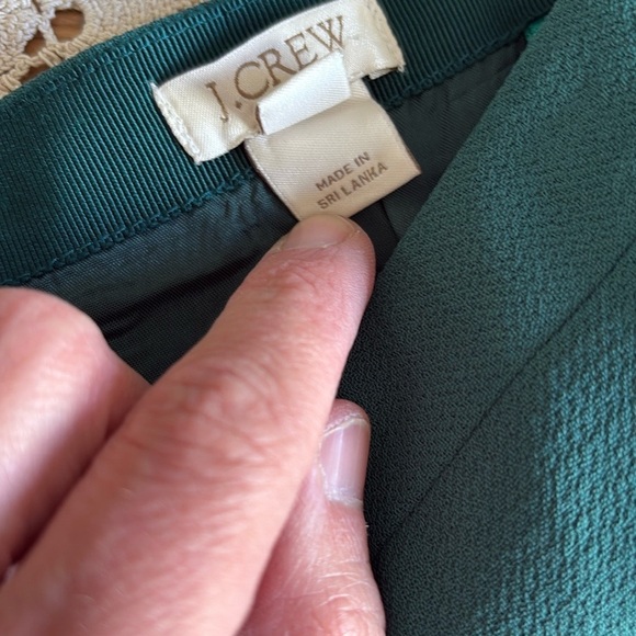 J. Crew Green Smocked Bubble Mini Skirt Casual - Picture 3 of 7